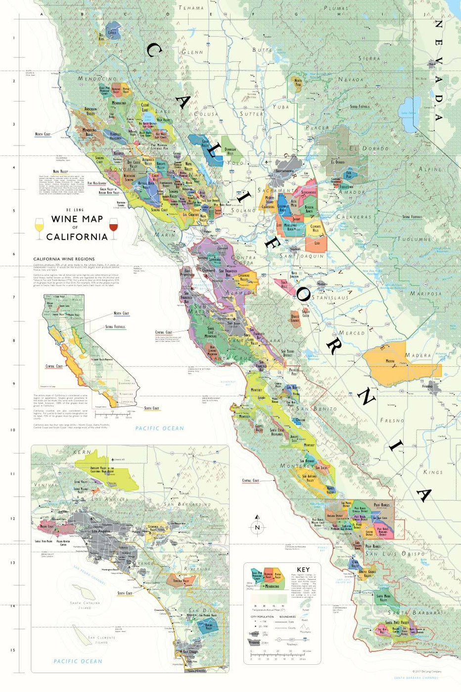 Wine Maps of the World | De Long