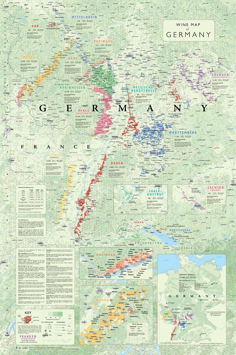 Wine Map of Germany | De Long